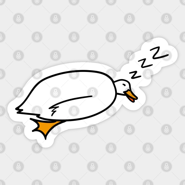 Duck Lover's Duckling Cute Sleeping Sticker by MoreThanThat